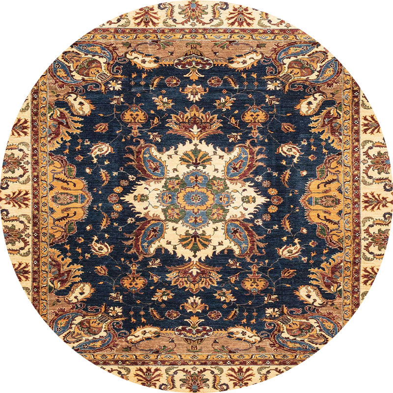 Abstract Indoor Rug, Round 3'