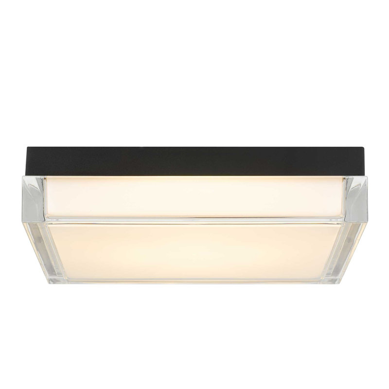 11-inch Black Integrated LED Flush Mount