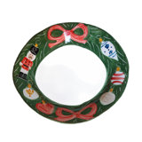 Natale Round Serving Platter, Ornaments