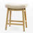 24" Solid Wood Saddle Bar Stools Ideal for Kitchen Island and Counter-1884547305