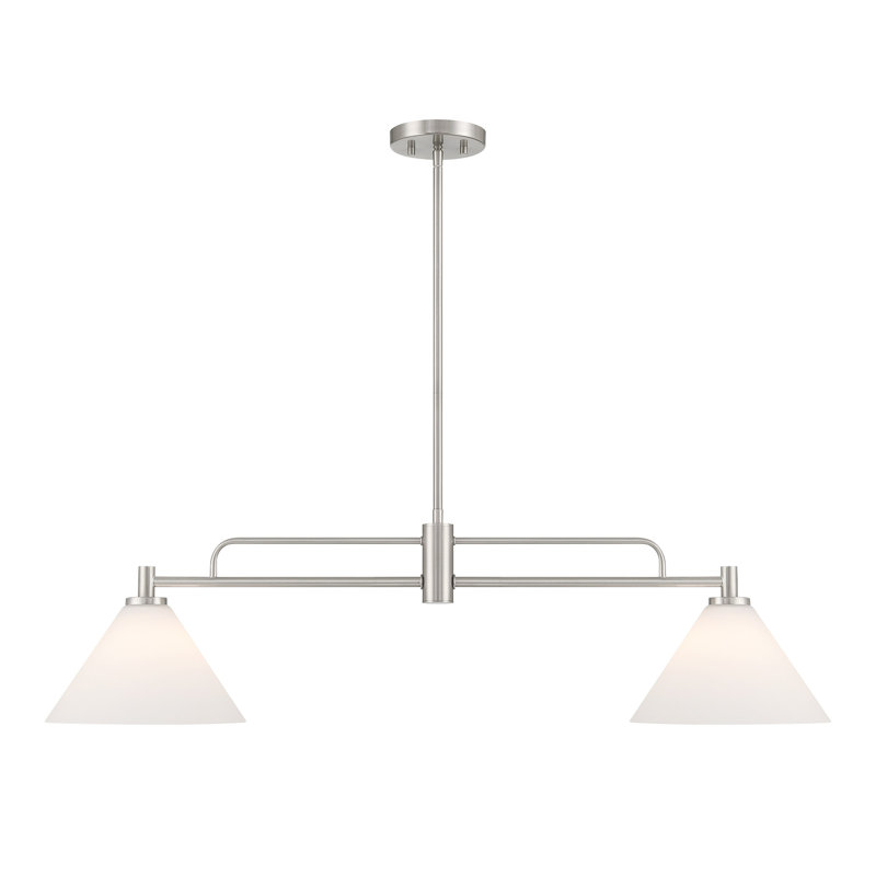 Lustre 2 lumières Oonagh, Nickel brossé