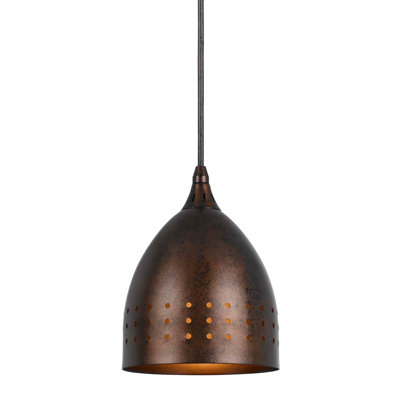 Suspension en métal de 23 cm de hauteur, finition bronze huilé