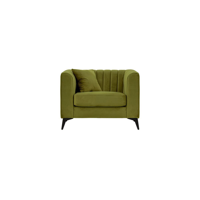 Upholstered Armchair, Olive