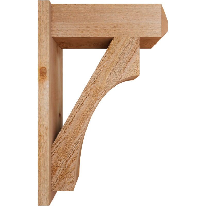 Persienne en bois rustique Westlake Craftsman, P 24 po x H 36 po, Cèdre rouge de l'Ouest de 8 po (sciage brut)