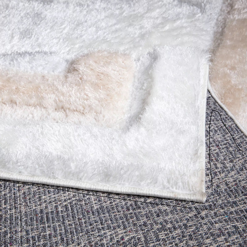 Solid Colour Shag Area Rug, Rectangle 200 x 290cm