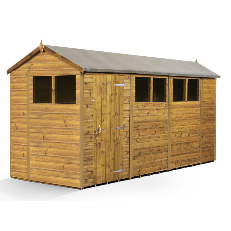 Modular Apex Garden Shed 14X6 No Windows, Yes