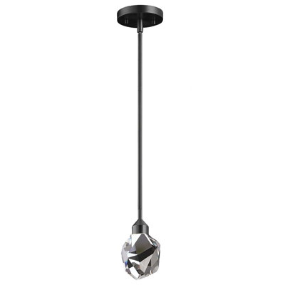 Gopesh 1 - Light Crystal Geometric Integrated LED Kitchen Island Pendant
