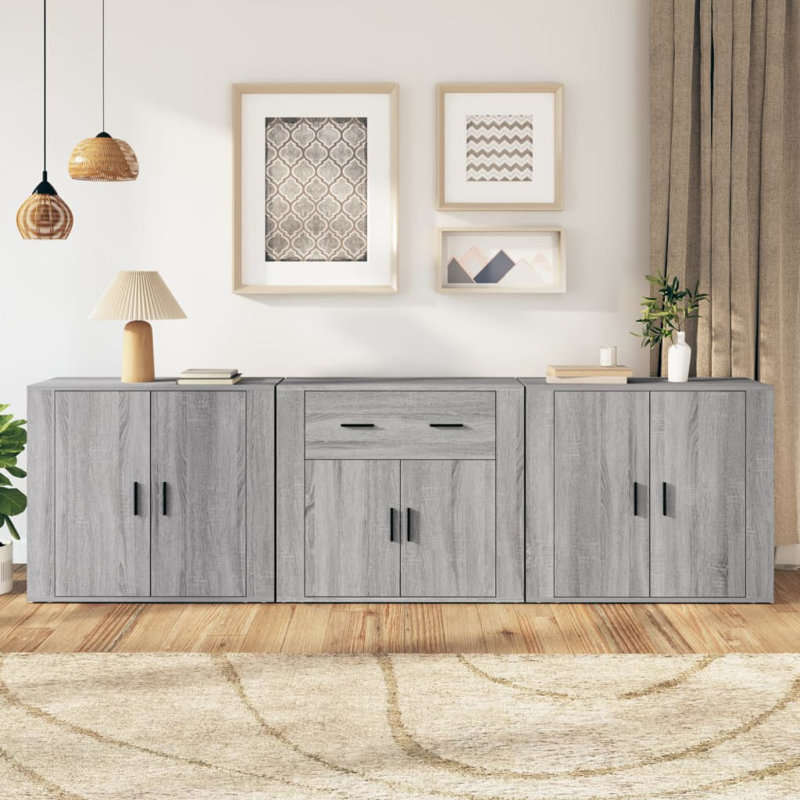 Tonalea Display Cabinet, Grey Sonoma