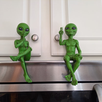 Ensemble de 2 statues de jardin Anketell