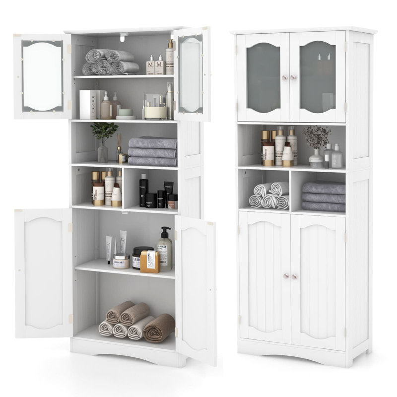 Freestanding Bathroom Cabinet, White