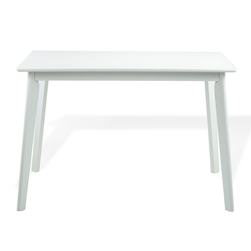 Darra Solid Wood Base Dining Table, White