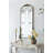 24" X 48.5" Antique Gold Arched Mirror With Metal Frame
