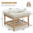 Gladis Linen Fabric Coffee Table with Storage-114311594