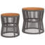 Tables d'appoint de patio 2 pièces avec plateau en bois Bay Isle Home ™-779169915