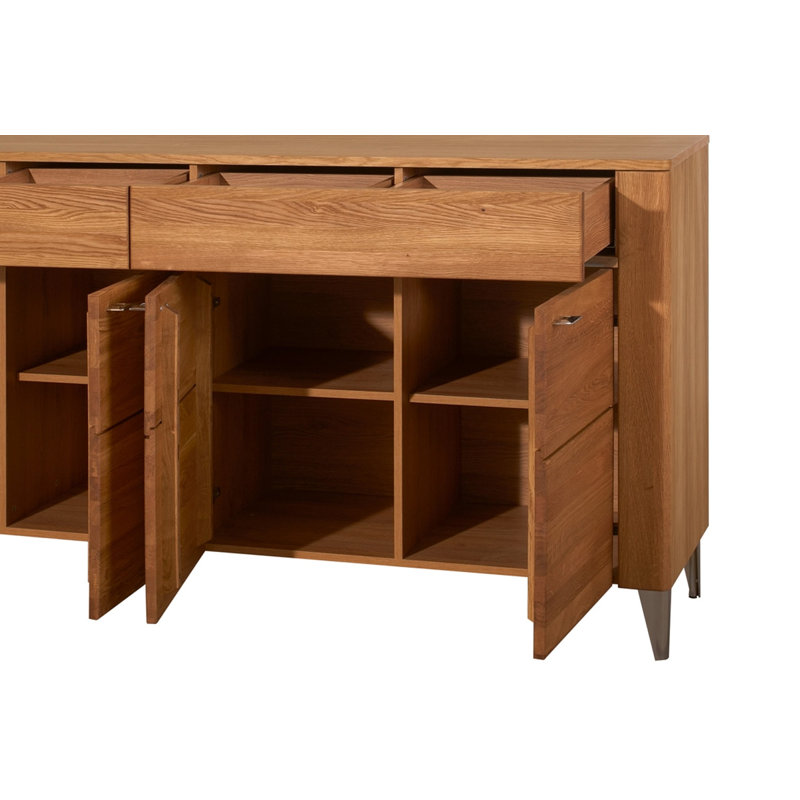 Sledmere Manufactured + Solid Oak Wood 4-Door 2-Drawer Sideboard