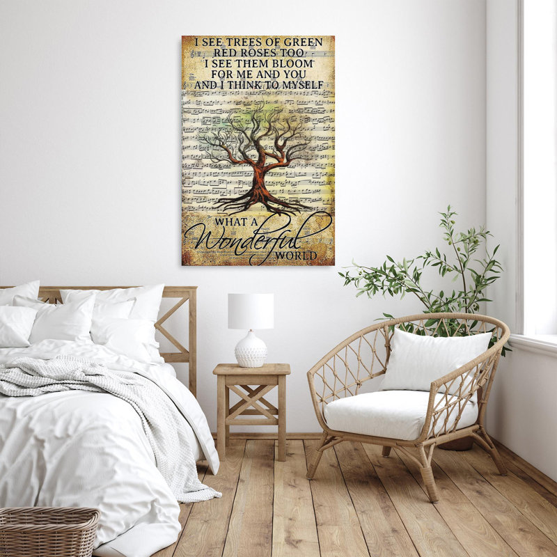 I See Trees Of Green - musique lyrique, H 14 po x l 11 po x P 1,25 po