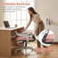Chaise de bureau ergonomique en filet avec accoudoirs réglables et dossier pliable, chaise de bureau haut dossier à assemblage minimal-809518348