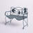 Zev Blue Fish Cast Iron Garden Bench