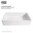 Magnolia 21" L x 14" W x 5" H Matte White Handmade Rectangular Vessel Bathroom Sink
