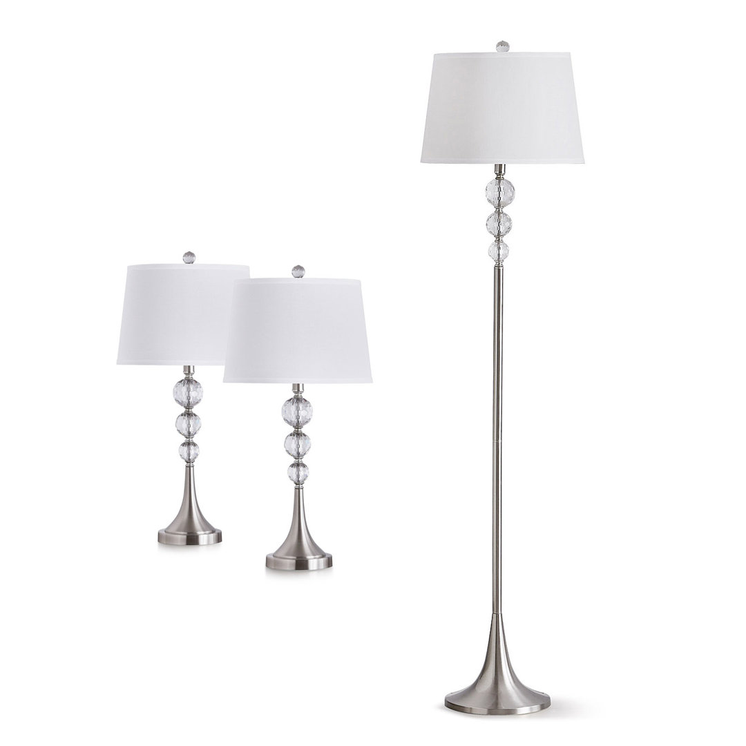 Bernaldo 3 Piece Floor and Table Lamp Set Rosdorf Park Base 