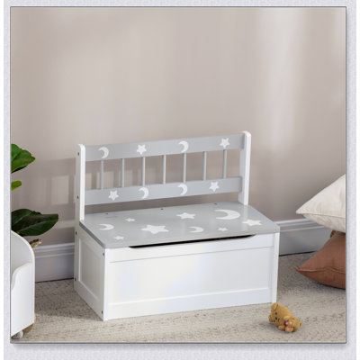 Banc de rangement pour tout-petits avec grand intérieur de 27 litres QABA