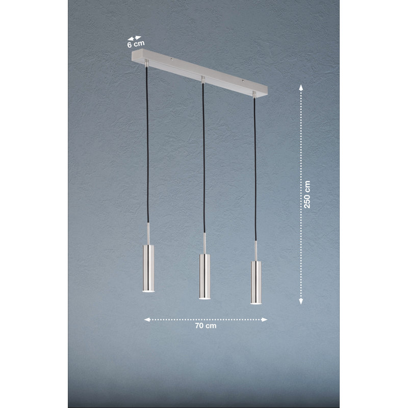 Stina 3 - Light Nickel Dull LED Pendant