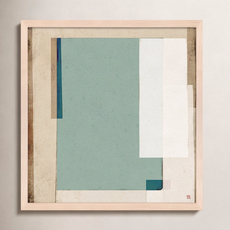City Scape Aqua 1 Print by Marco Marella, 24" H x 24" W, Framed Print Paper without Mat, White