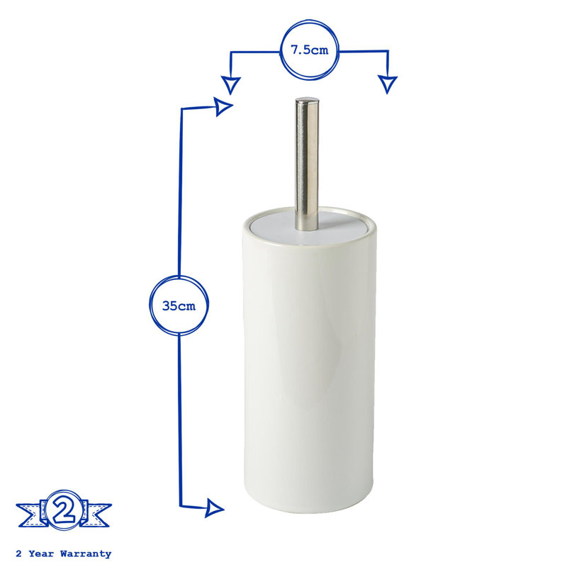Harbour Housewares - Ceramic Toilet Brushes, White