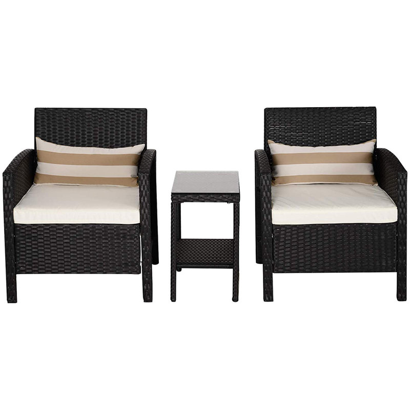 Hulme Patio Dining Set with, Black