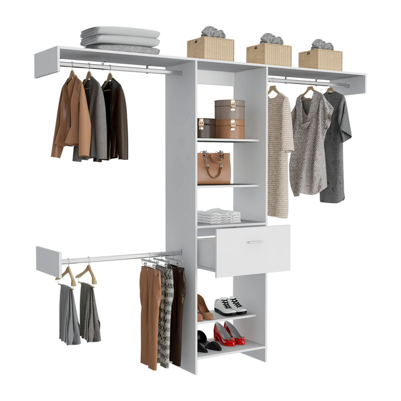250 système de garde-robe britannique, chambre à coucher, Blanc