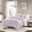 Housse de couette 2 pièces pour lit simple / simple en microfibre à motif cachemire floral en microfibre, 2 taies décoratives - étiquetée, douce et rétro, motif cachemire à boutons, lavable à la machine, fermeture, attaches intérieures, rose