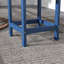 Table de balcon bleue pour patio 15 po - Extrémité carrée d'extérieur pour porche, piscine, table d'appoint d'une capacité de 110 lb