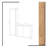 Scandinavian Shoe Cabinet, Oak & White, 31.5 x 39.4 x 13.8 inches | 100% Melamine Coated Particle Board, Thickness: 0.7 inches | Wall-Mountable Design, Multiple Shelves for Organized Storage, Modern Style