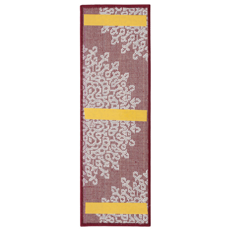 Tapis d'escalier Fogleman, Rouge/Ivoire, 13