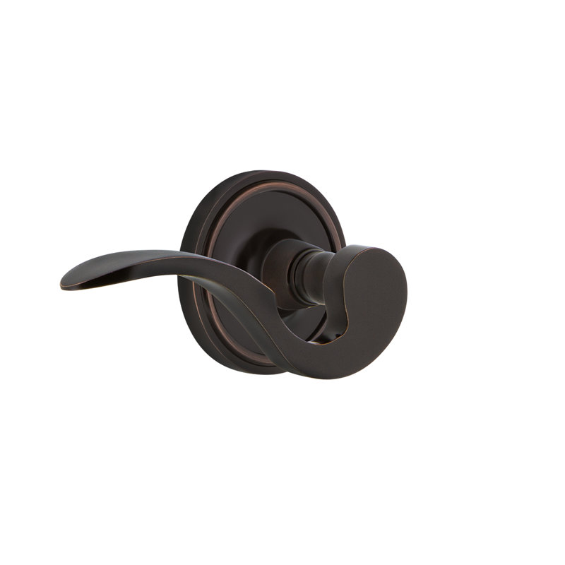 Classic Rosette Passage (Hall & Closet) with Swan Lever, 2.75", Left, Timeless Bronze