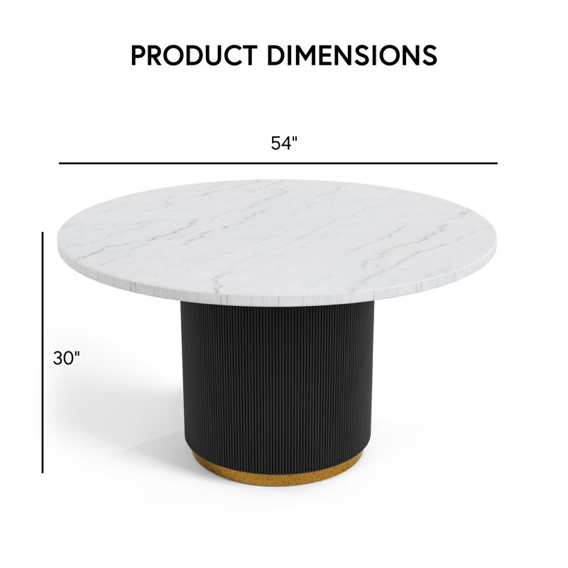 Kirtin Emersyn Modern Round Pedestal Dining Table