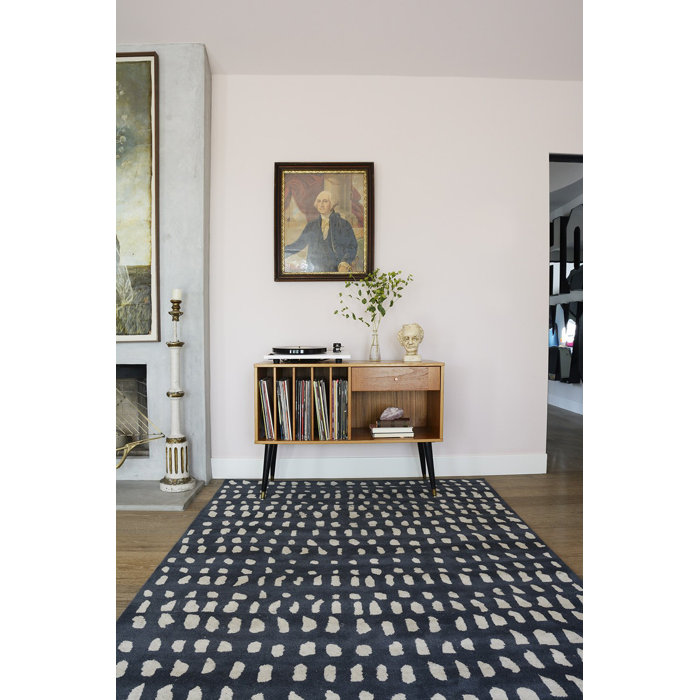 AllModern Glory Handmade Hand Tufted Wool Navy/White Rug & Reviews ...