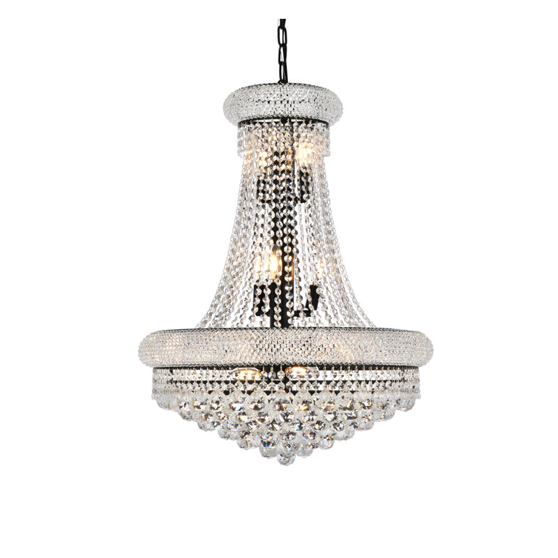 Meanna Dimmable Empire Chandelier, Gold, 32" H x 24" W x 24" D