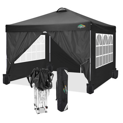 10 Ft. W X 10 Ft. D Steel Pop-Up Waterproof Canopy Tent Ez Outdoor Patio Market Backyard Canopy