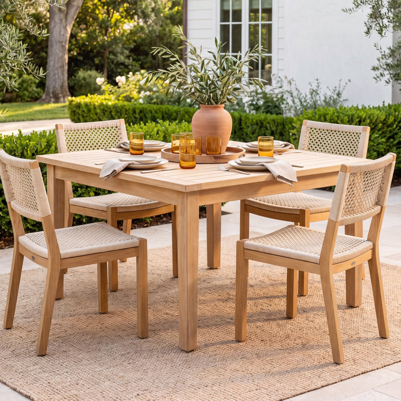 Amina Solid Wood Square Coffee Table