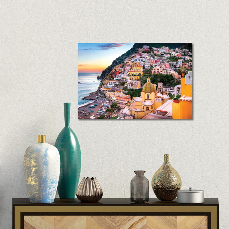 Positano, Church Santa Maria Assunta II by Susanne Kremer - Gallery-Wrapped Canvas Giclée on Canvas, Canvas