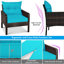 Gonsales 4 - Person Patio Conversation Set with Cushions