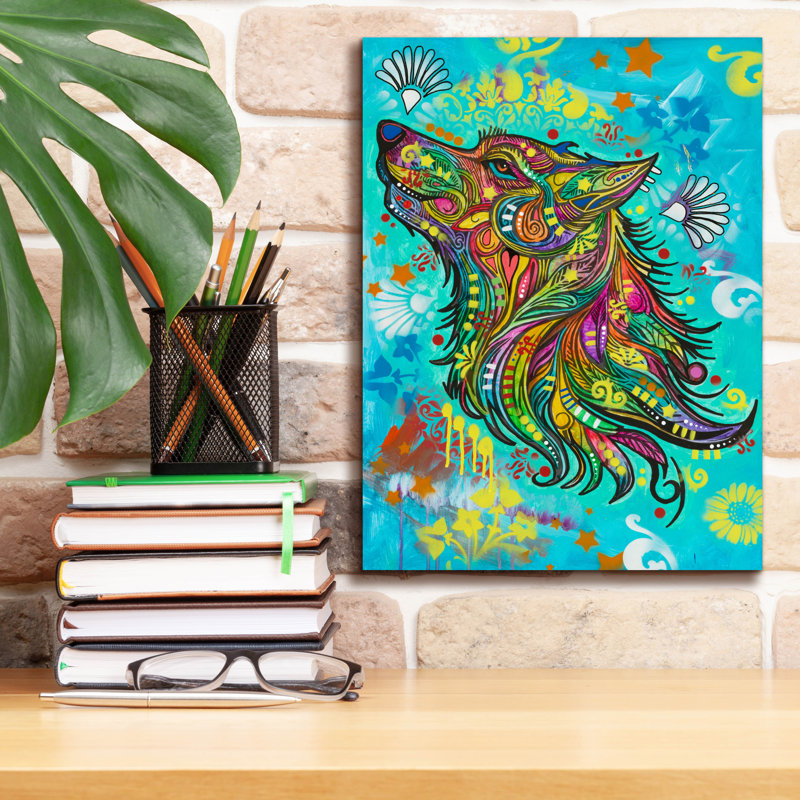 «Noble Woofer» par Dean Russo, art mural sur toile, H 16 po x l 12 po x P 0,75 po