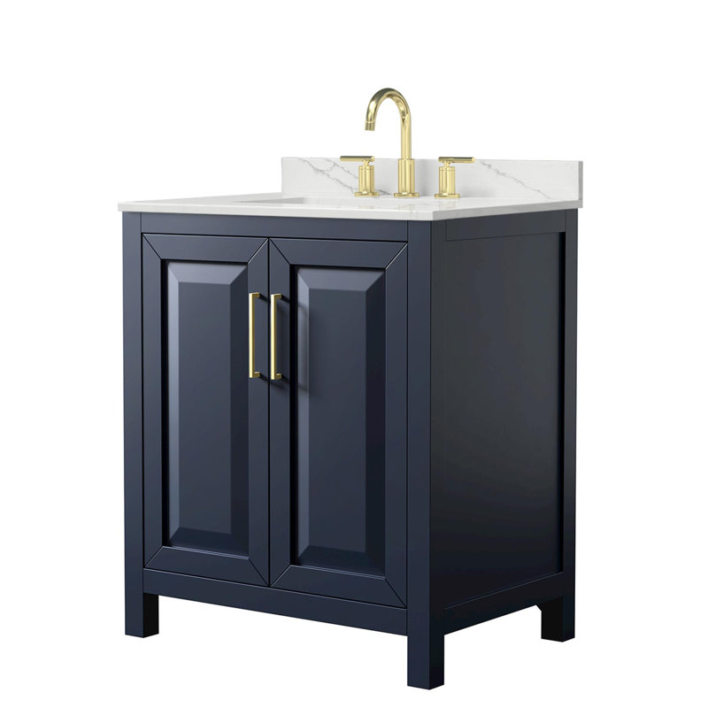 Daria 30'' W Vanity, Brushed Gold, Blue, Giotto Quartz