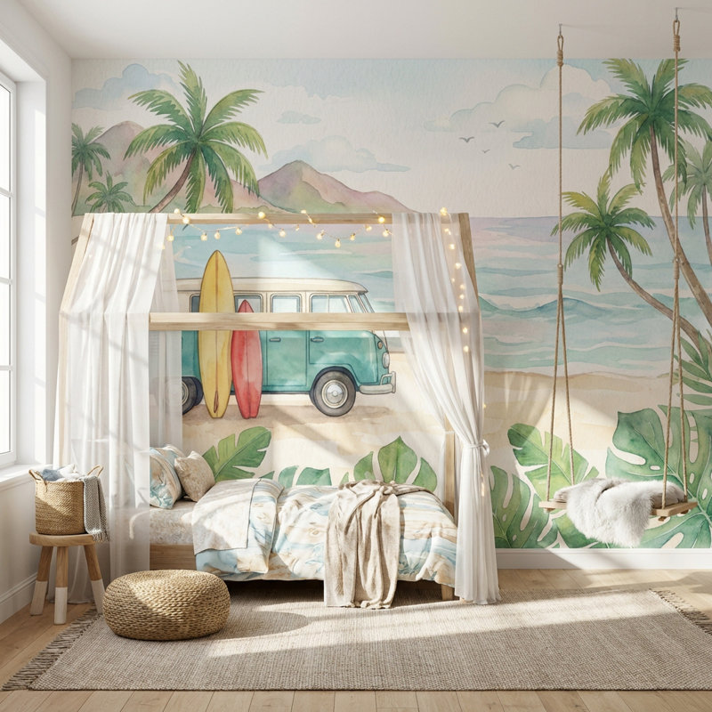 Murale de planches de surf Ocean, 120" x 96", Peler et coller