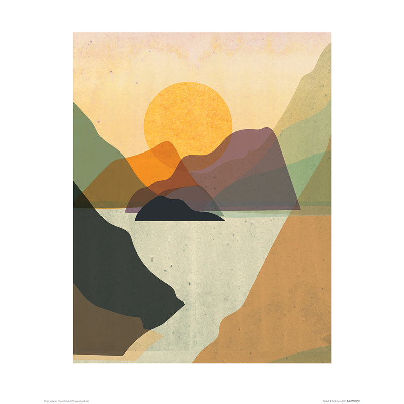 Sunset by Nicola Evans - No Frame Print, 50cm H x 40cm W x 0.1cm D