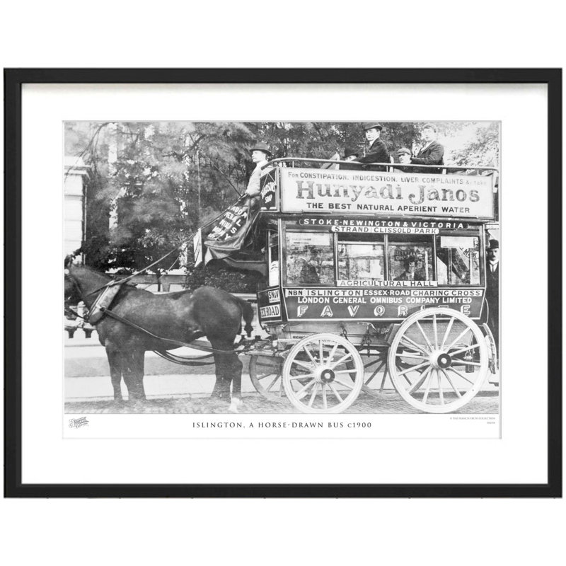 Islington, A Horse-Drawn Bus C1900 by Francis Frith - Single Picture Frame Print, 28cm H x 36cm W x 2.3cm D