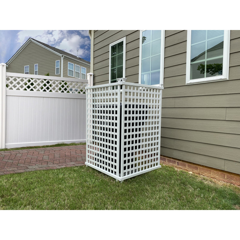 4 ft. H x 3 ft. W White Vinyl Privacy Screen (2-Pack) 4 ft. H x 3 ft. W White Vinyl Privacy Screen (2-Pack)