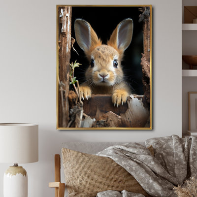Drôle de lapin, reproduction d'art sur toile