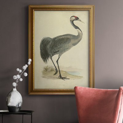 Morris Crane I, toile encadrée de qualité supérieure - prête à être accrochée